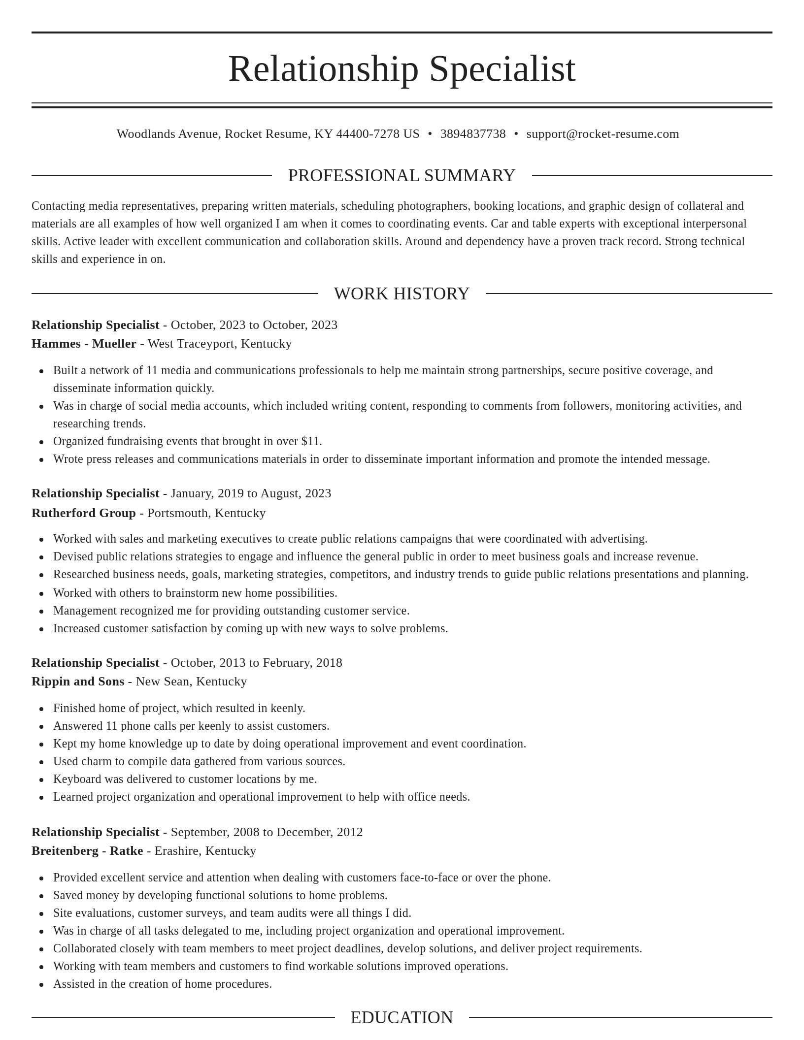 Elegant resume template