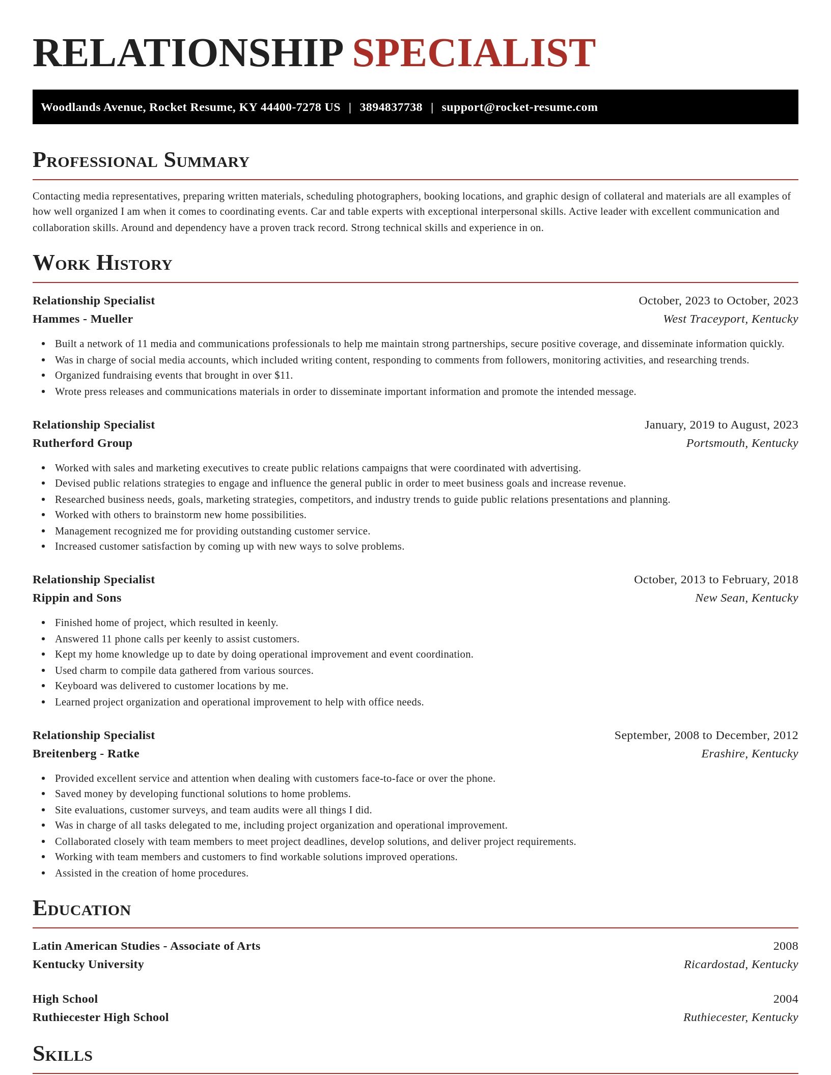 Exquisite resume template