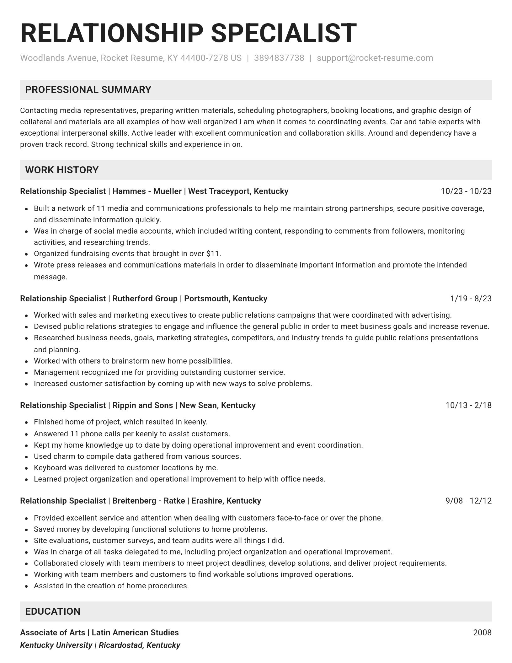 Genius resume template
