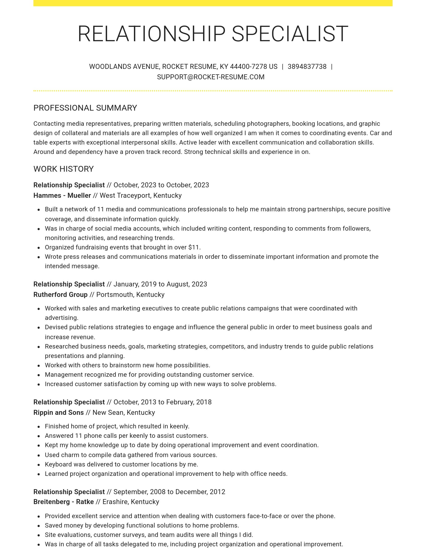Grand resume template