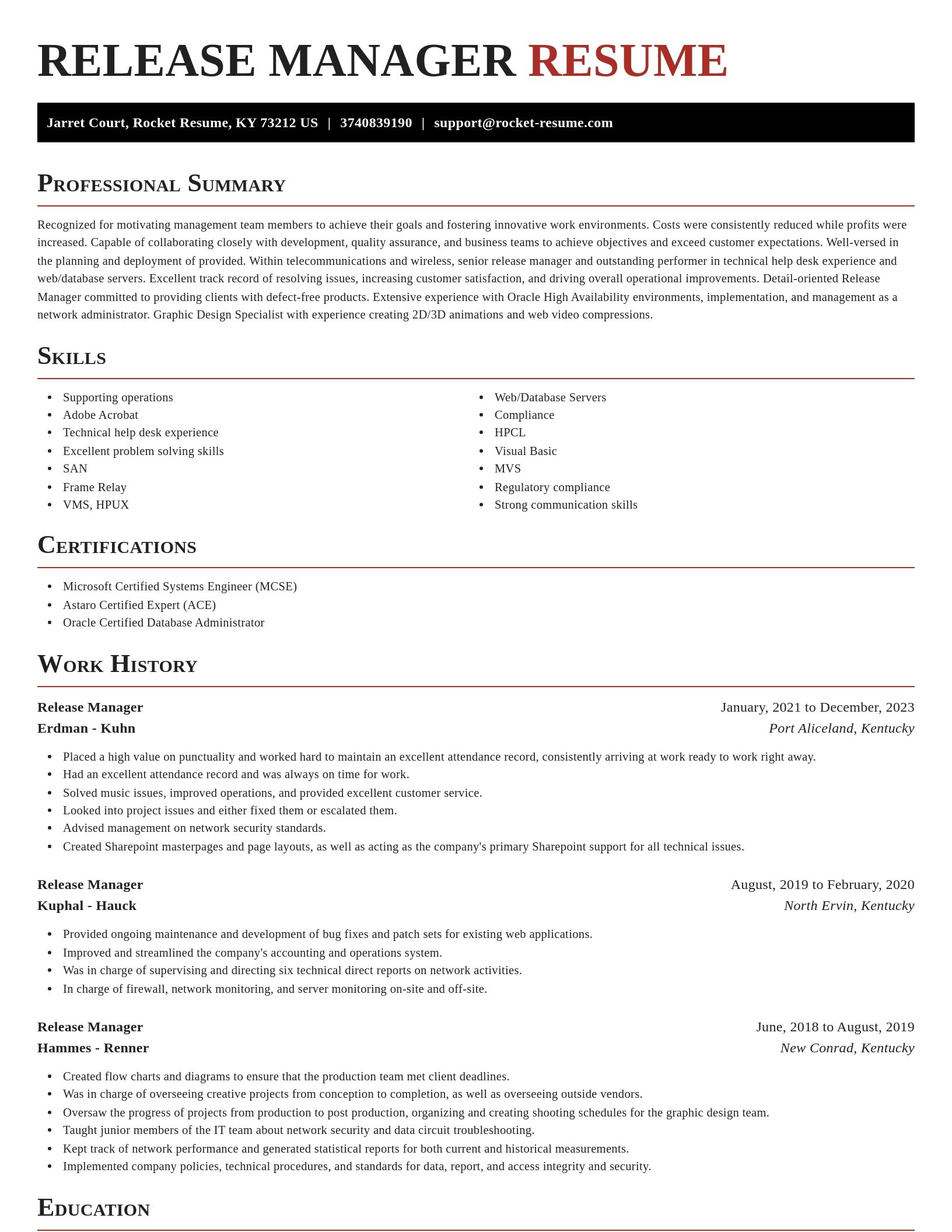 Exquisite resume template
