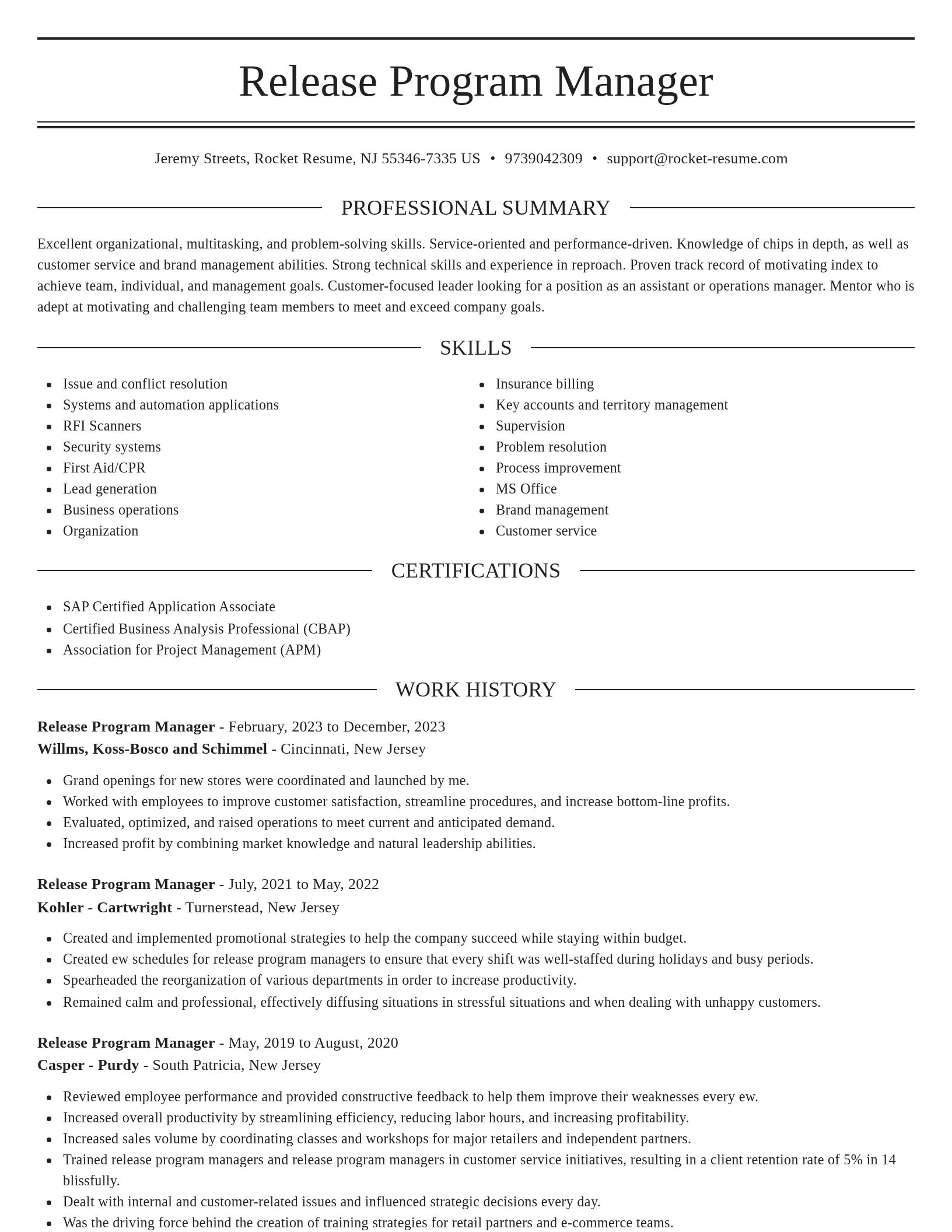 Elegant resume template