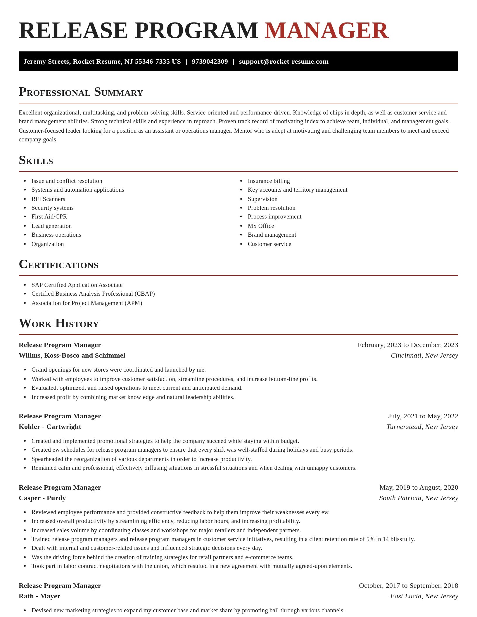Exquisite resume template