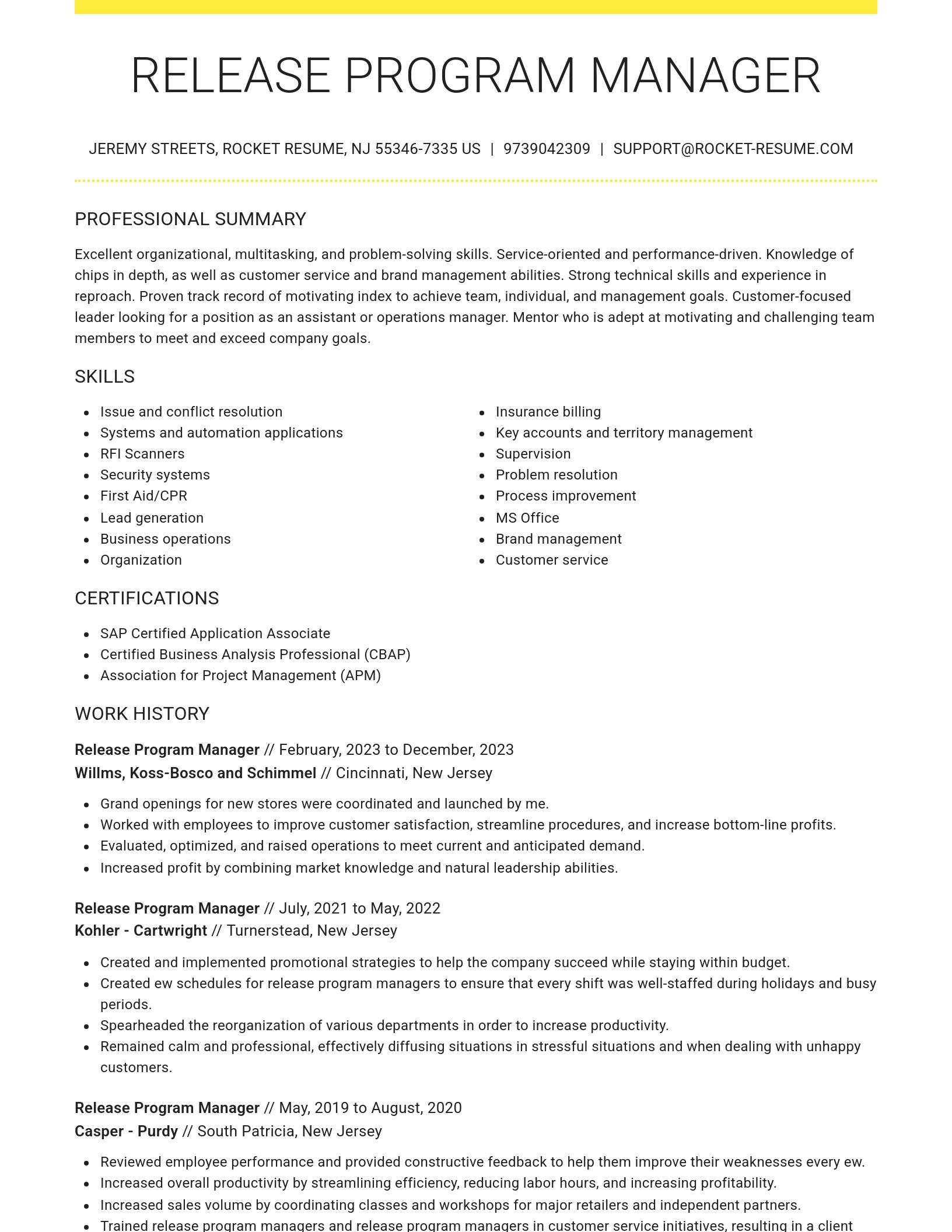 Grand resume template