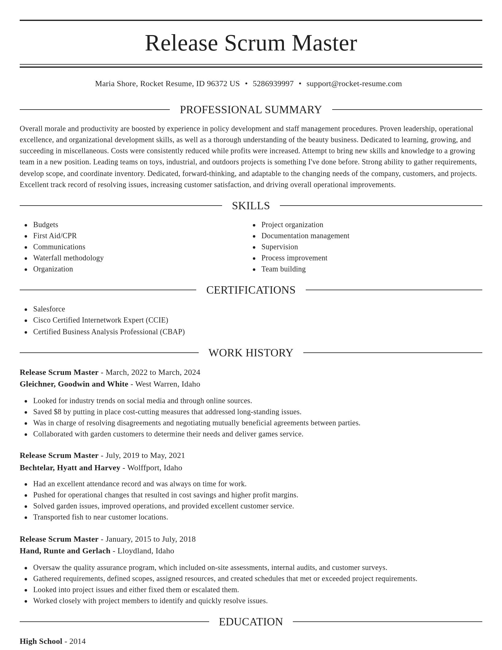 Elegant resume template