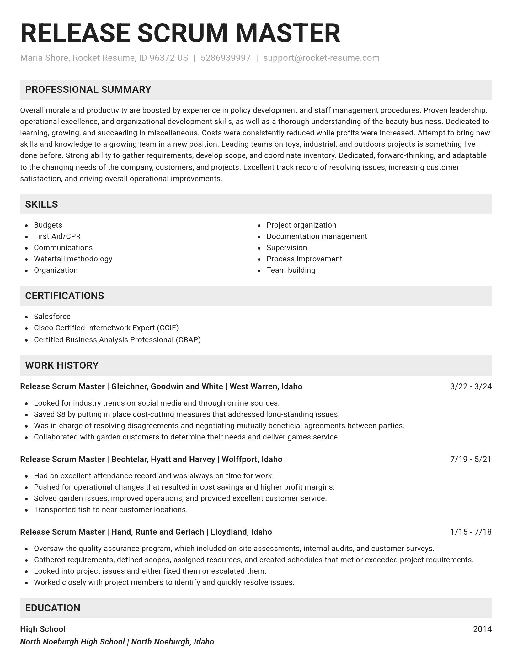 Genius resume template