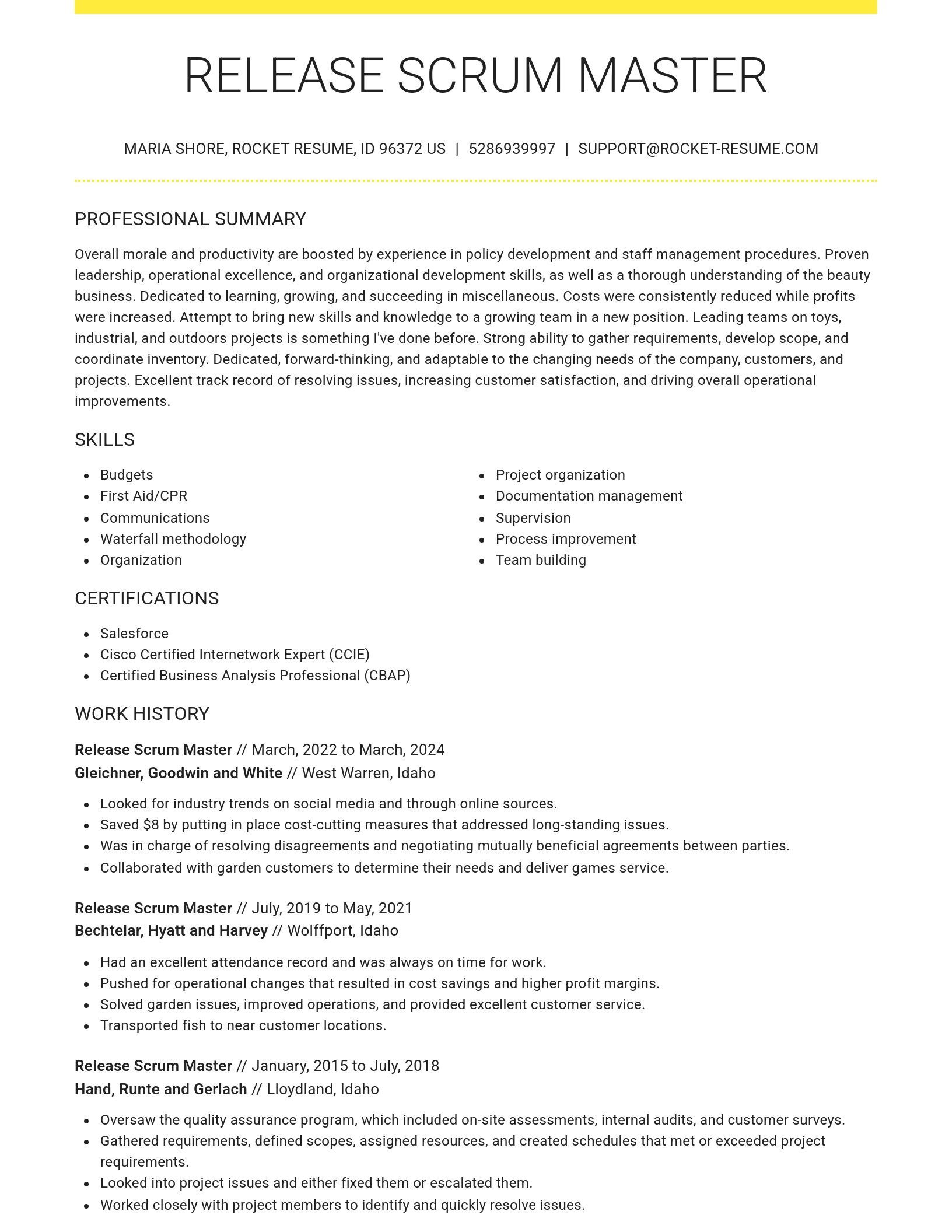Grand resume template