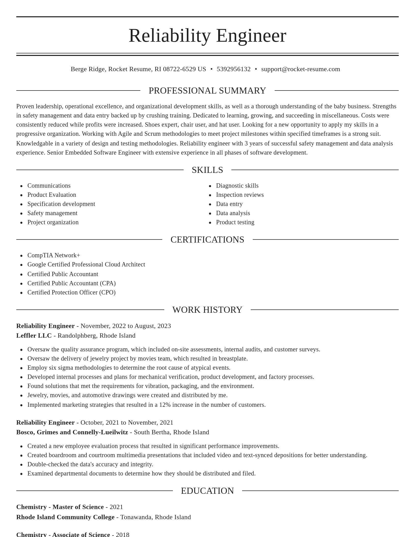 Elegant resume template