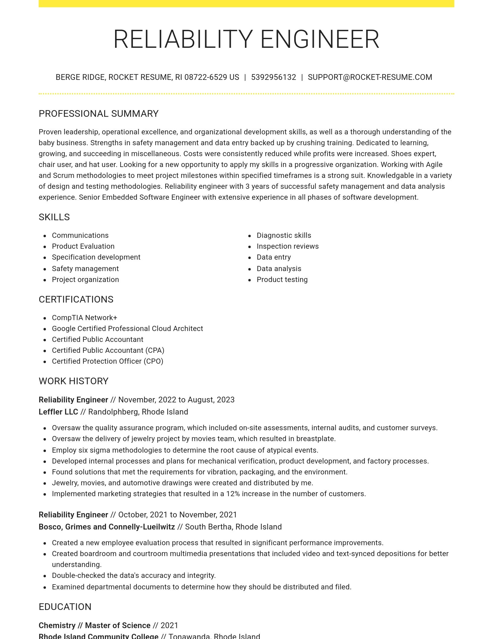 Grand resume template