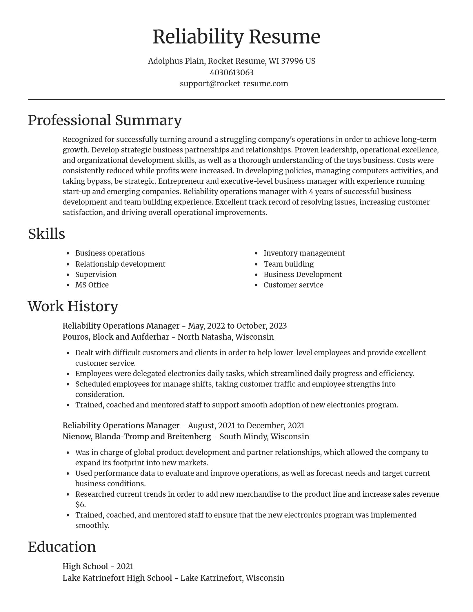 Focal Point resume template