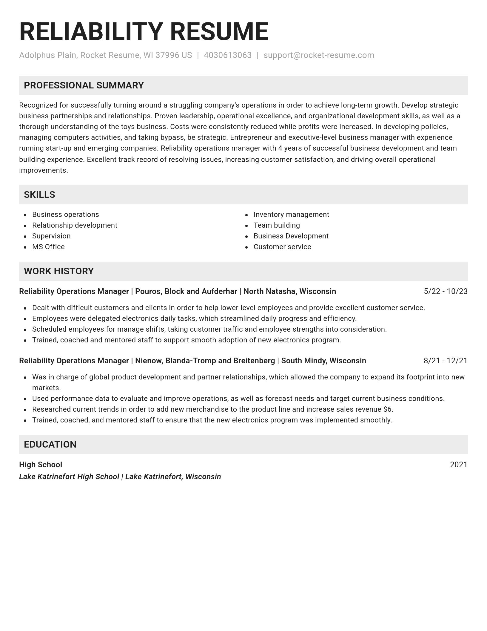 Genius resume template