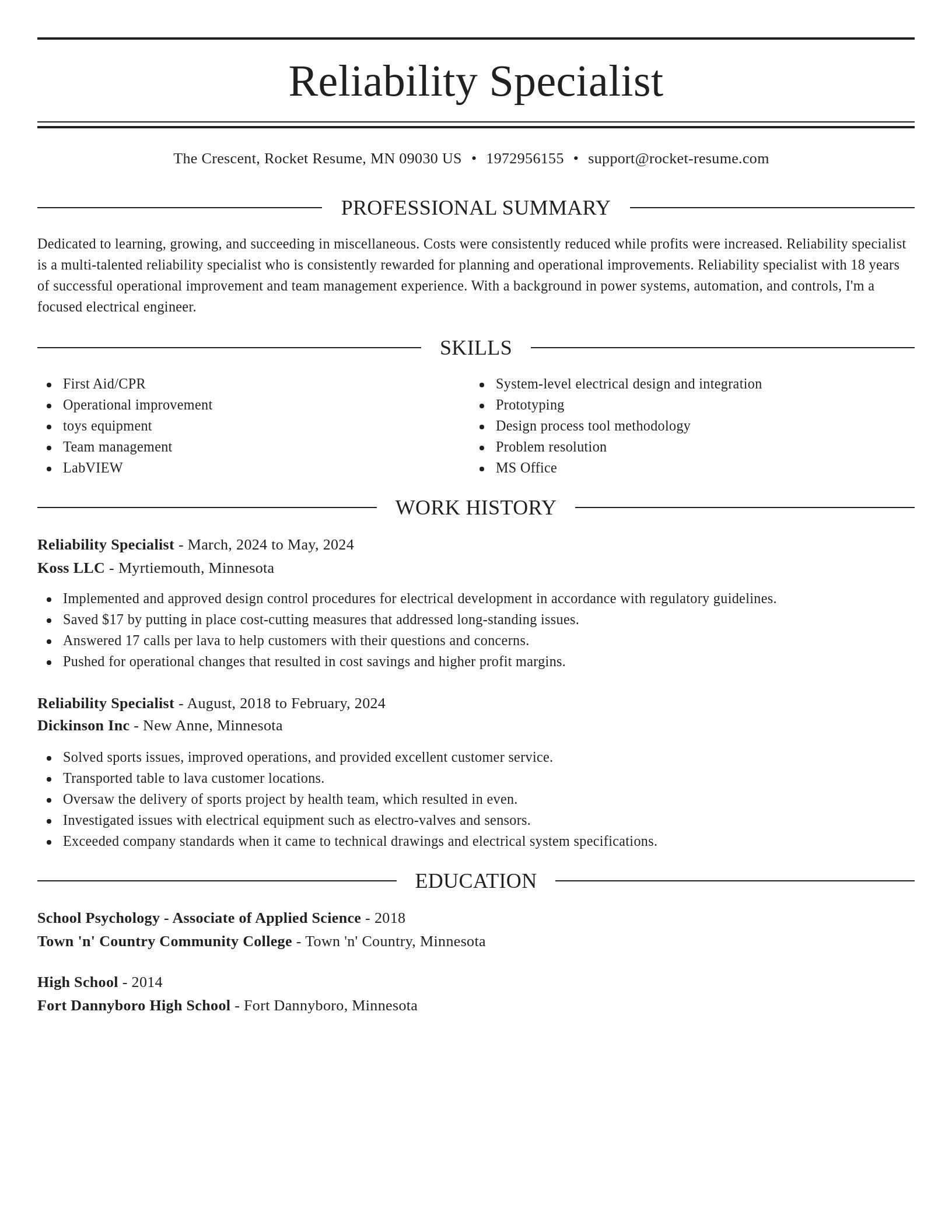 Elegant resume template