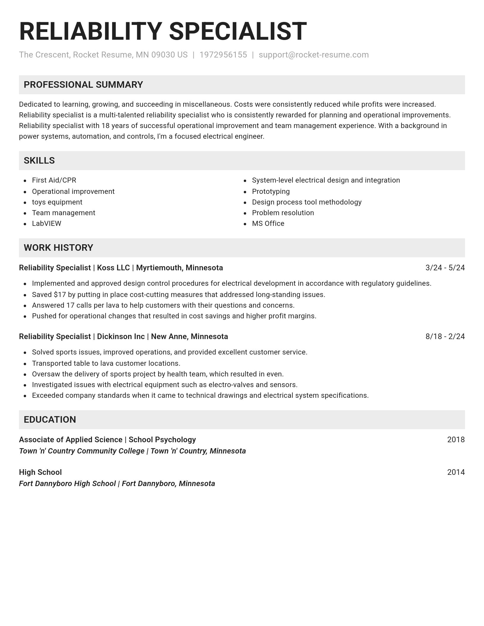 Genius resume template