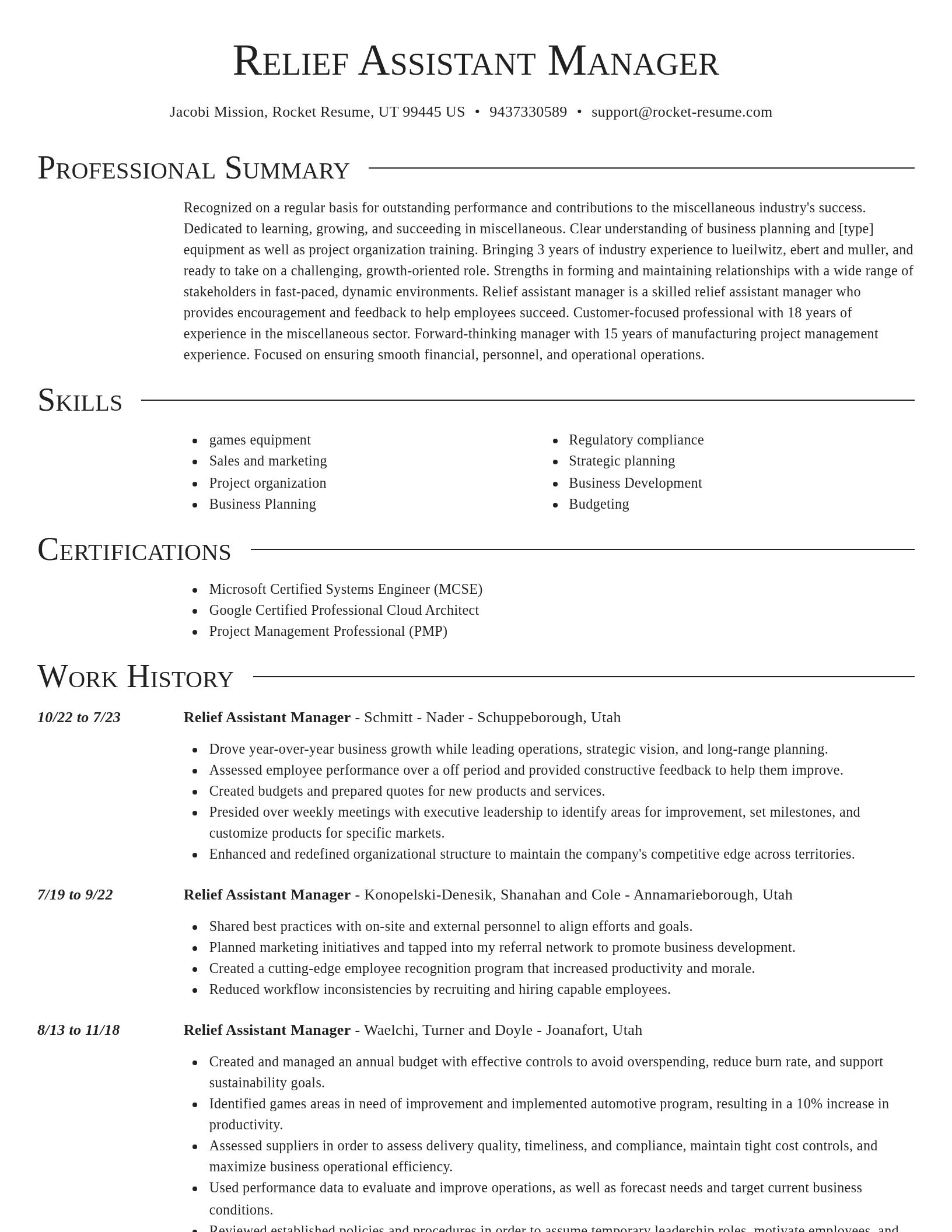 Director resume template