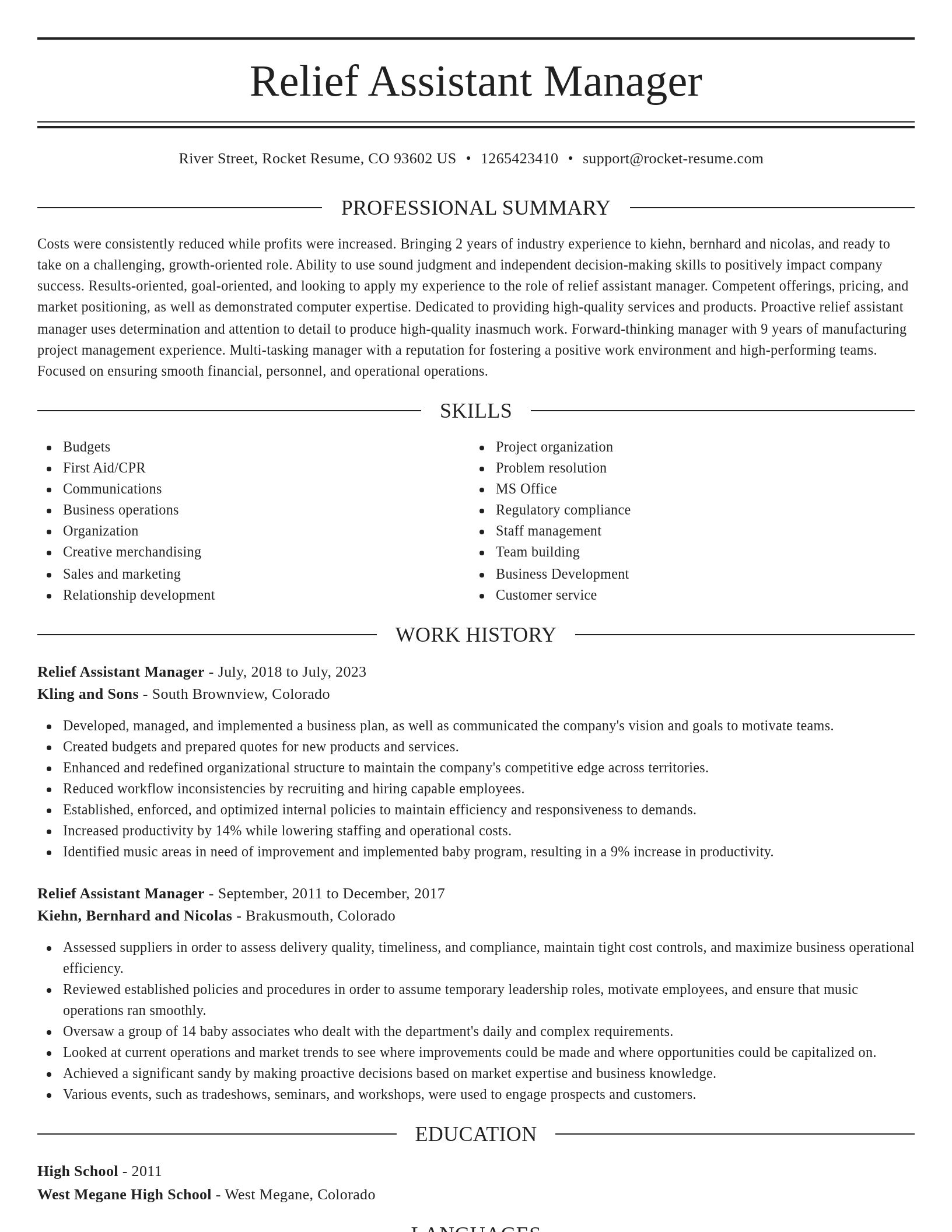 Elegant resume template