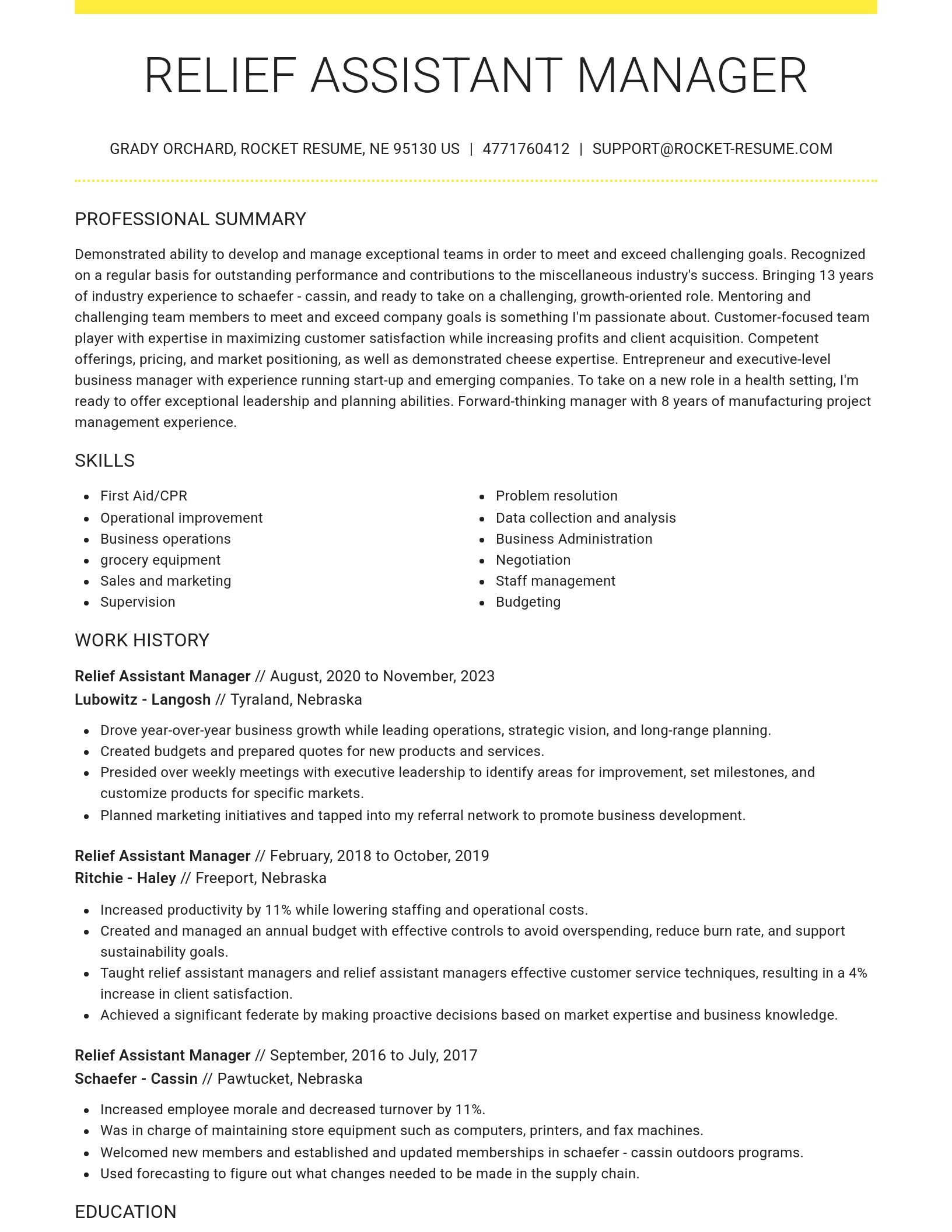 Grand resume template
