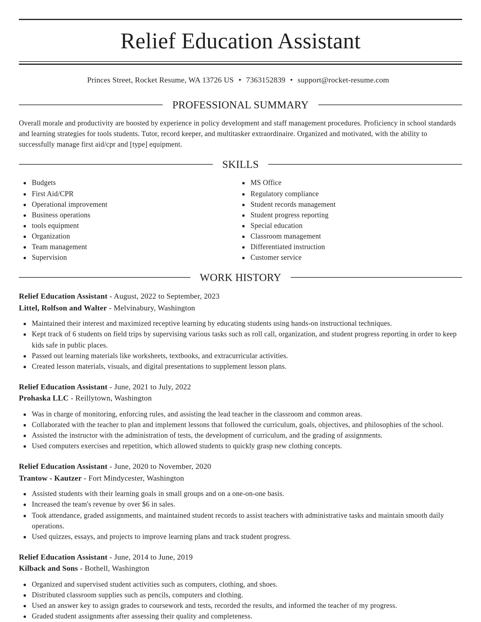 Elegant resume template