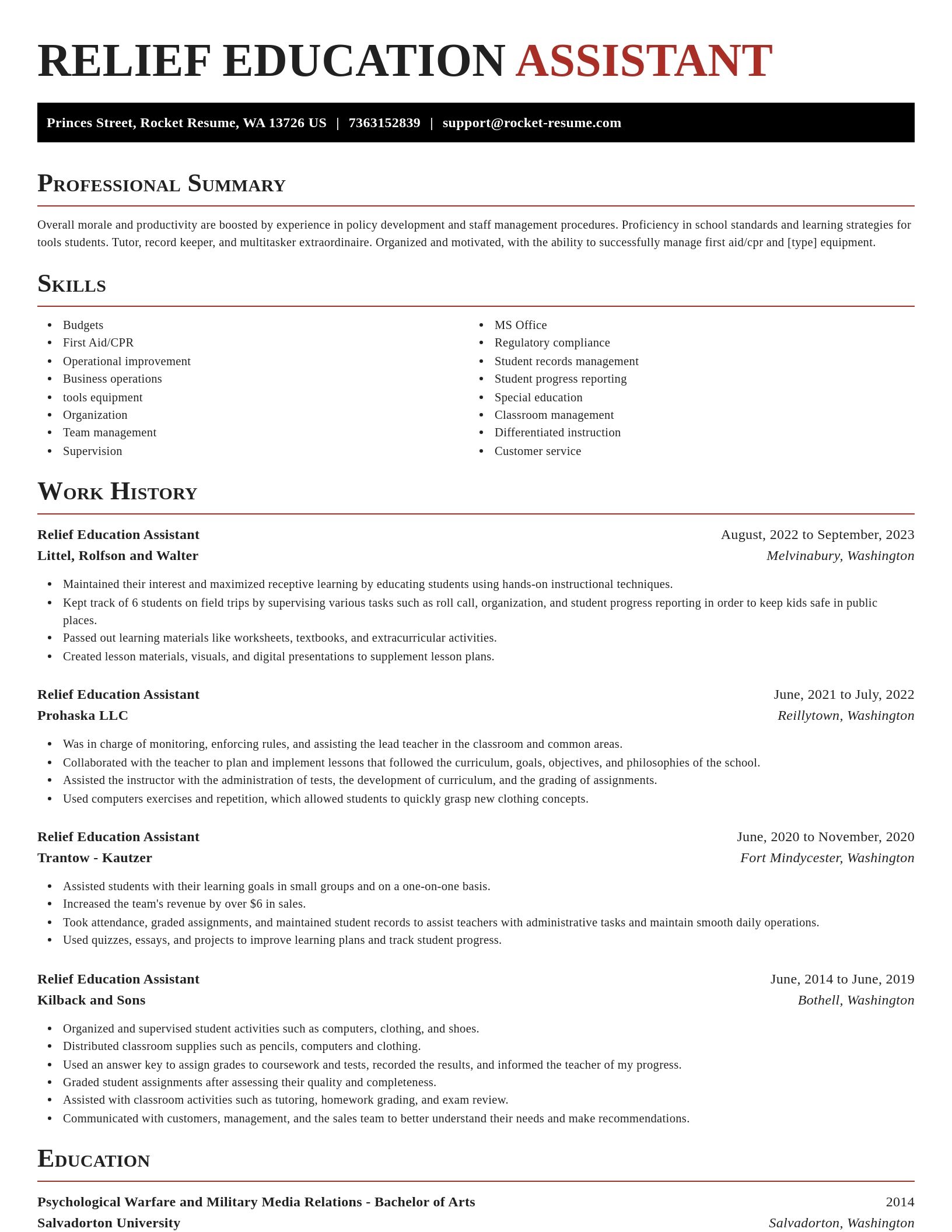 Exquisite resume template