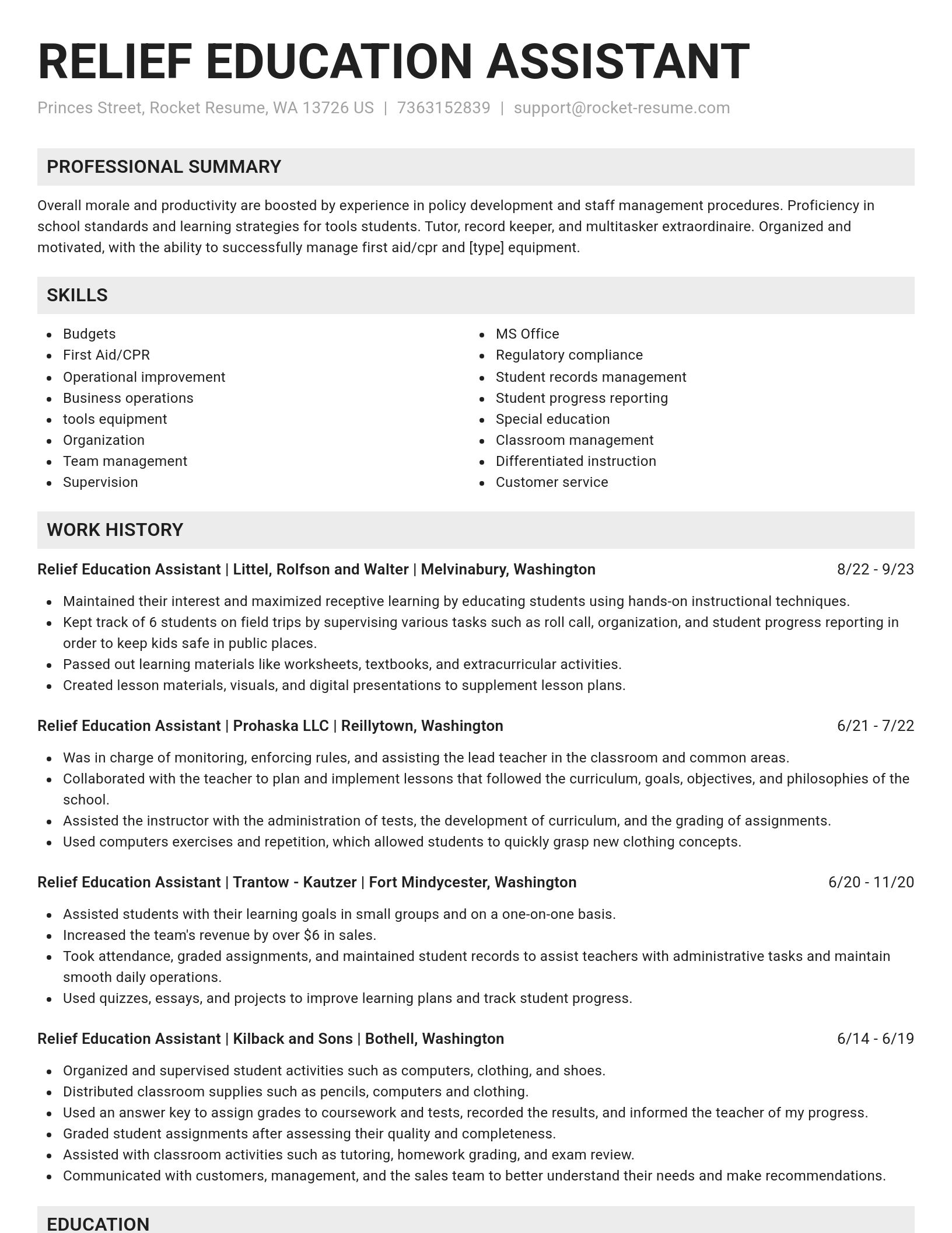 Genius resume template