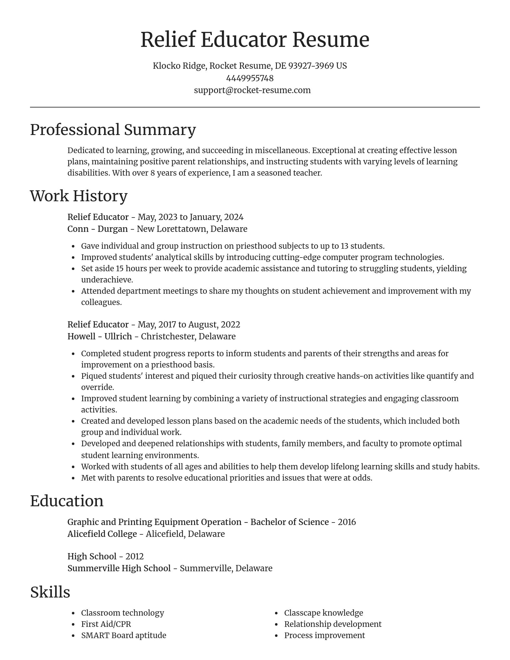 Focal Point resume template
