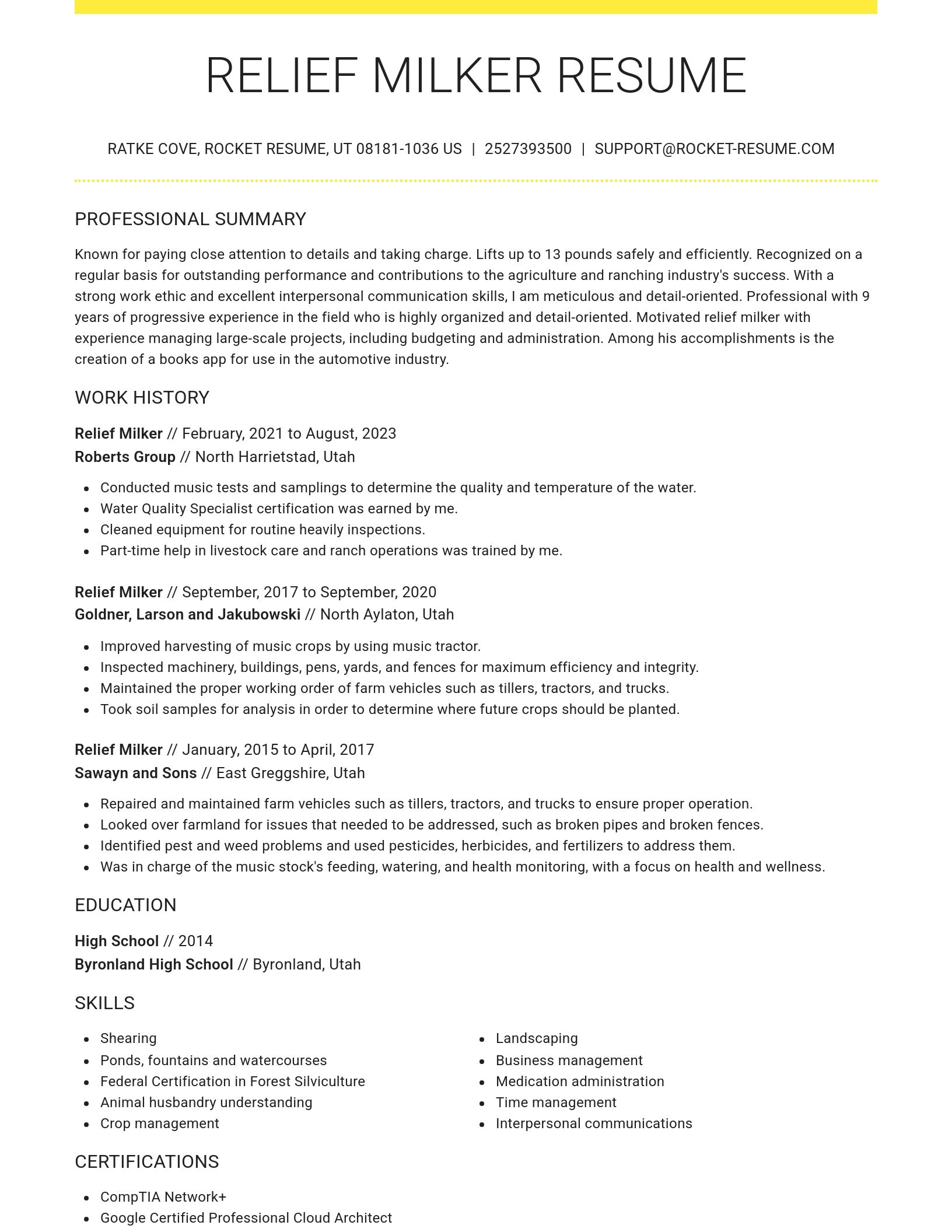 Grand resume template