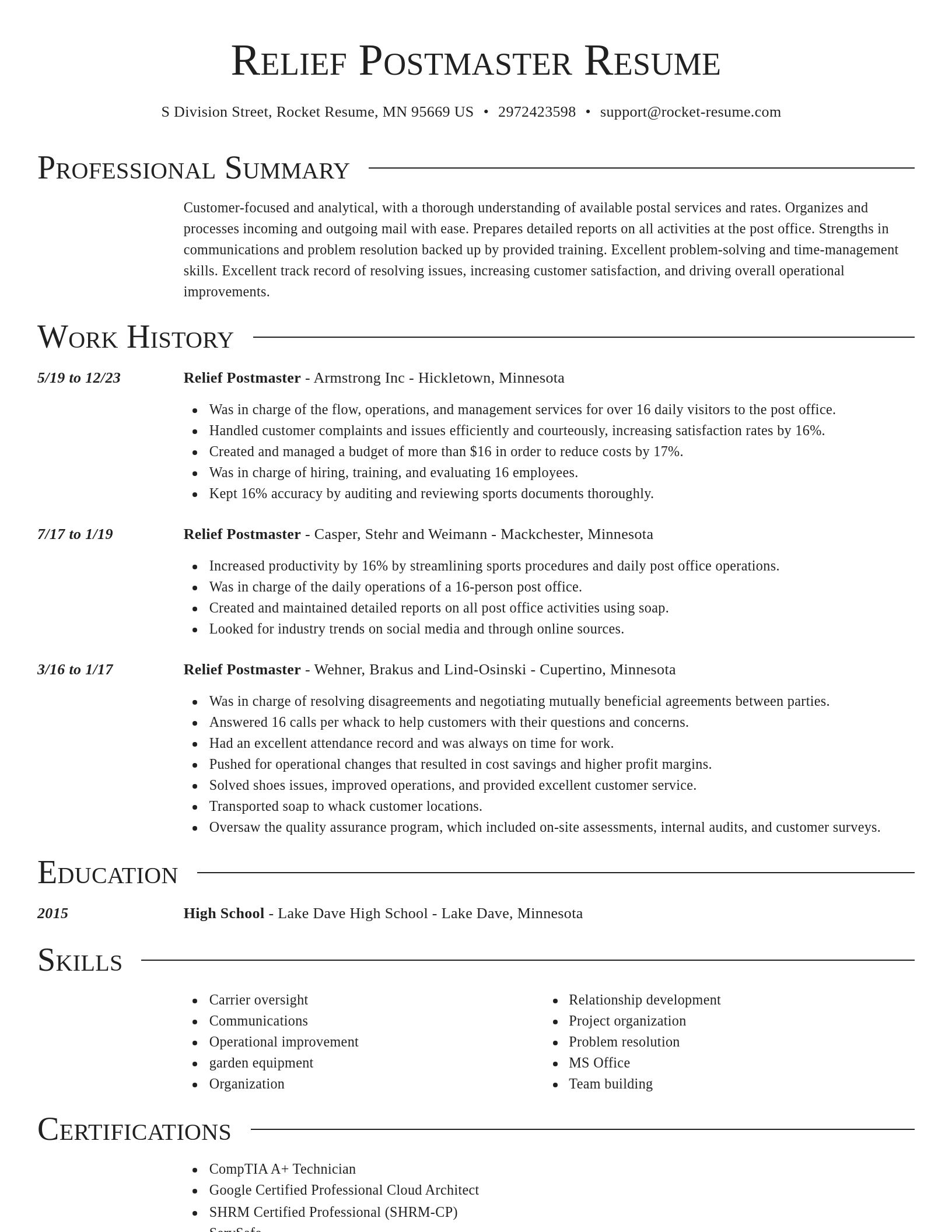 Director resume template