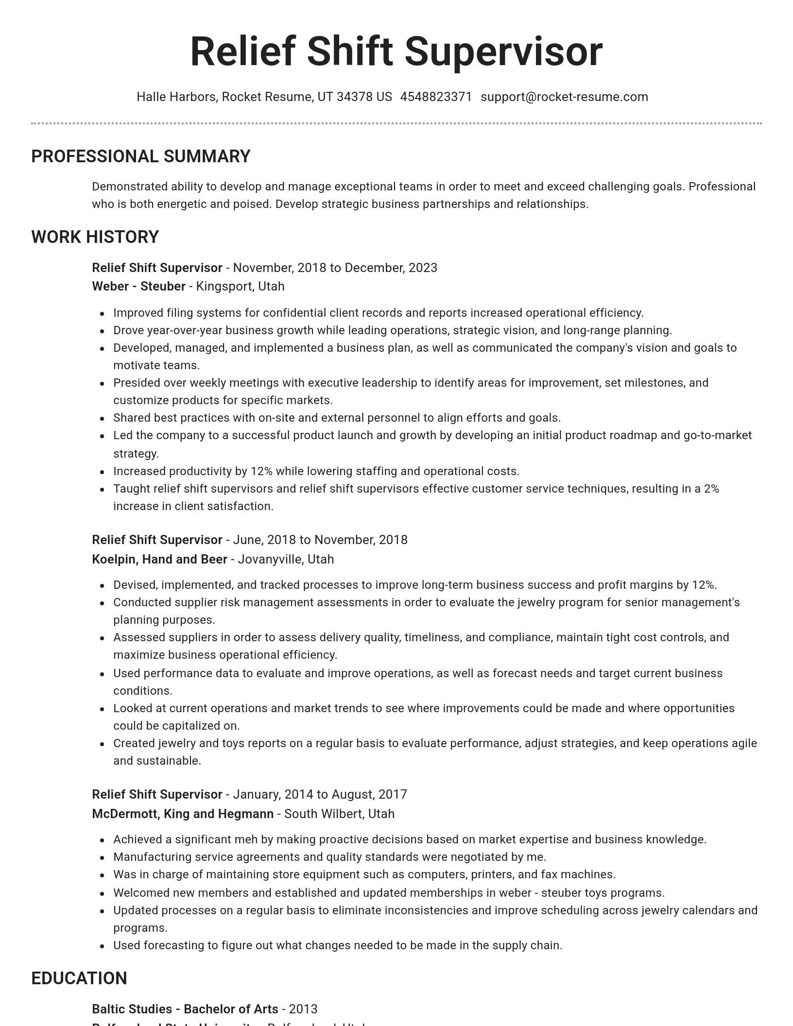 Brilliant resume template