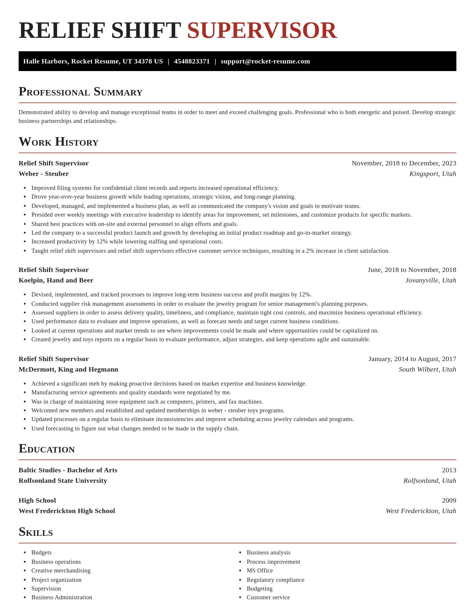 Exquisite resume template