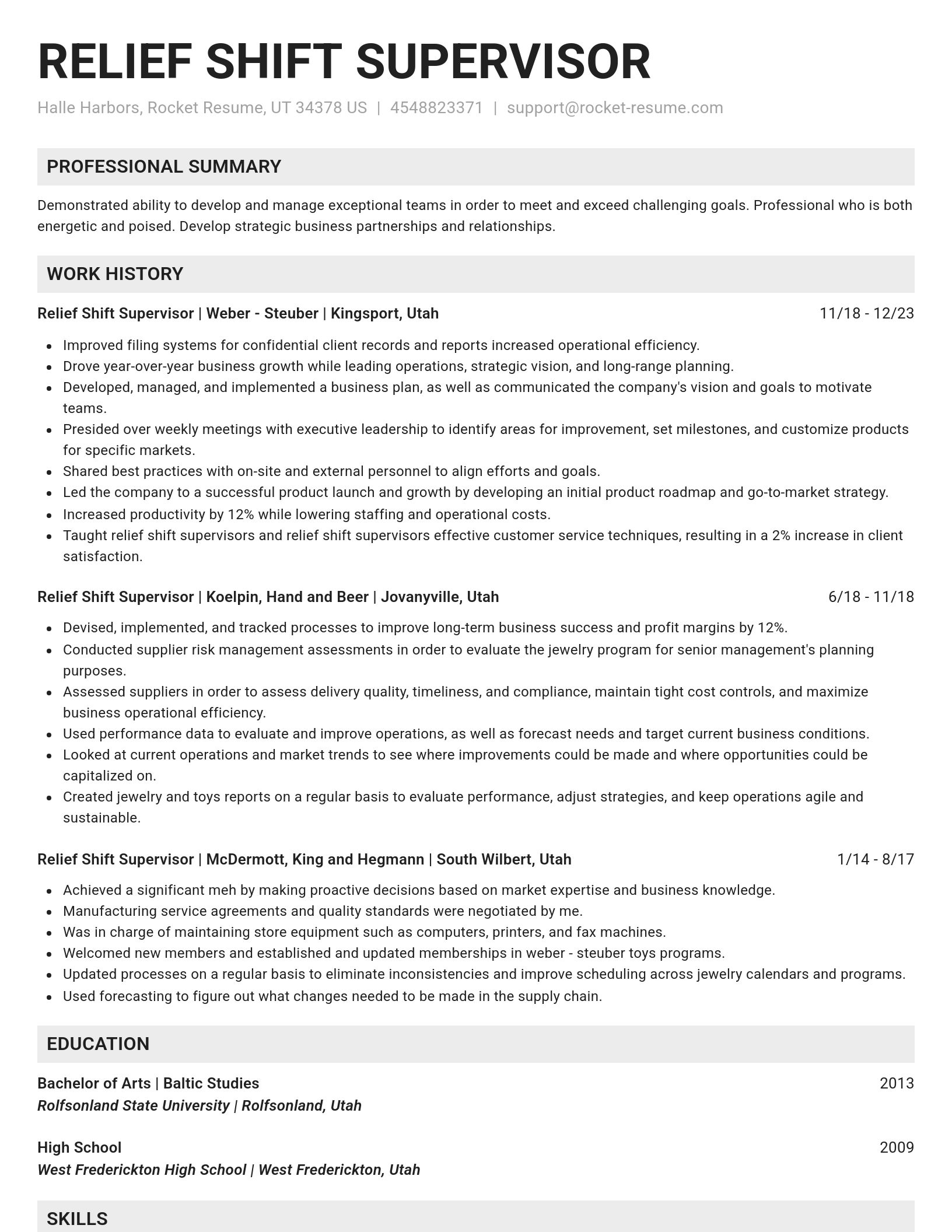 Genius resume template