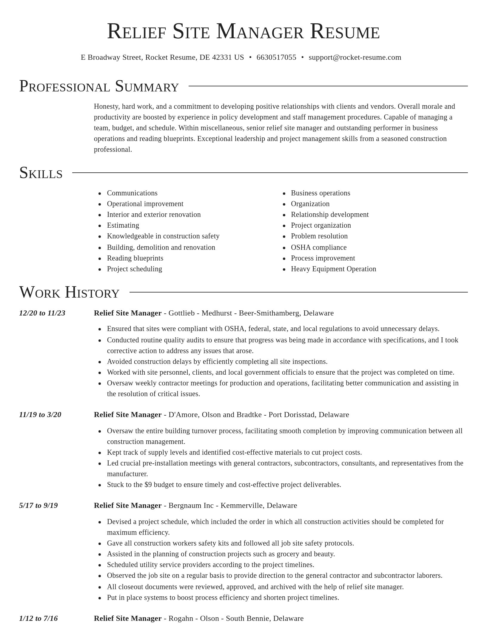 Director resume template