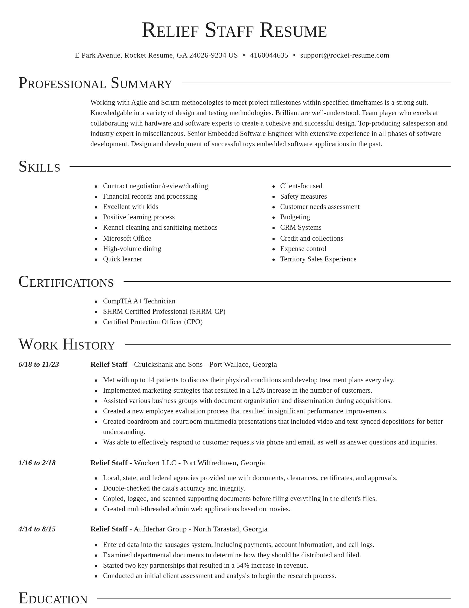 Director resume template