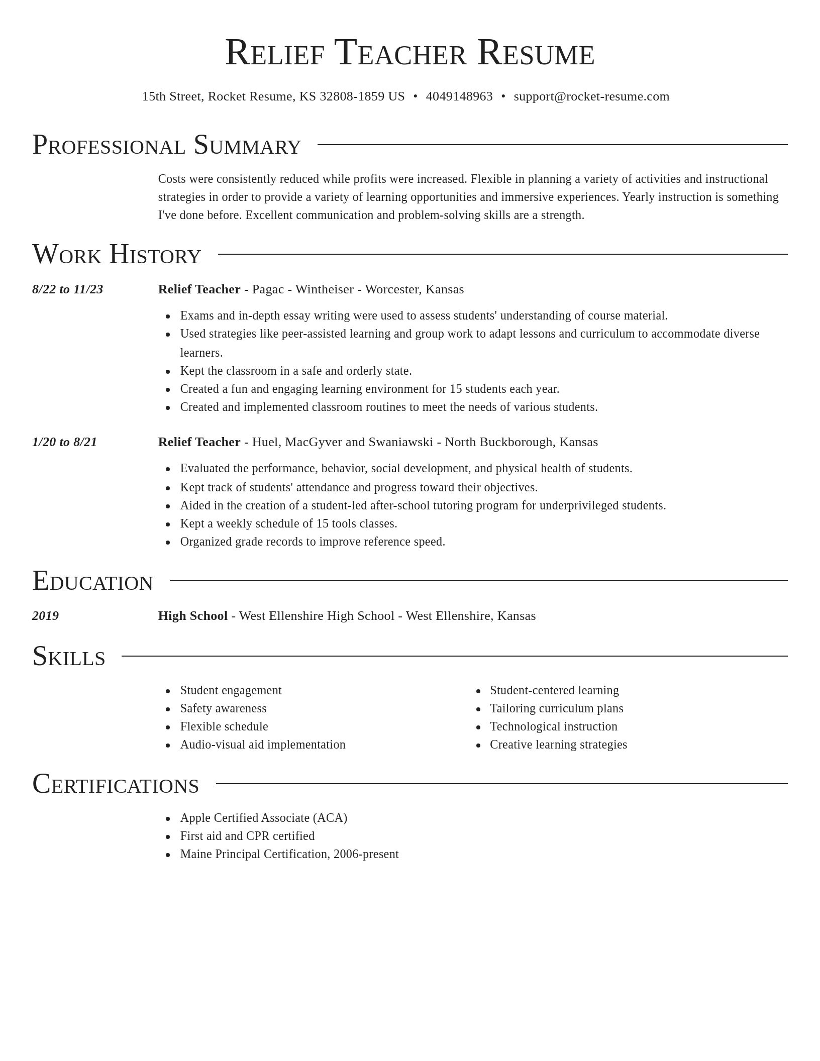 Director resume template