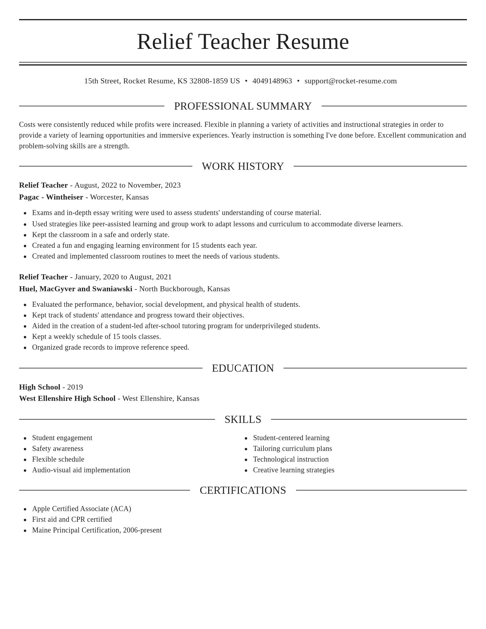 Elegant resume template