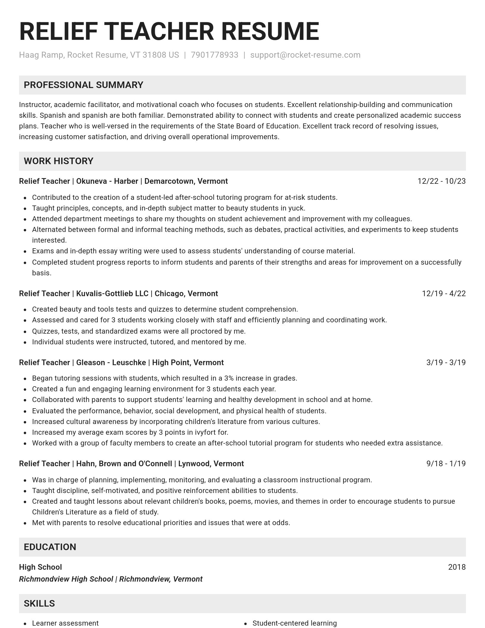 Genius resume template