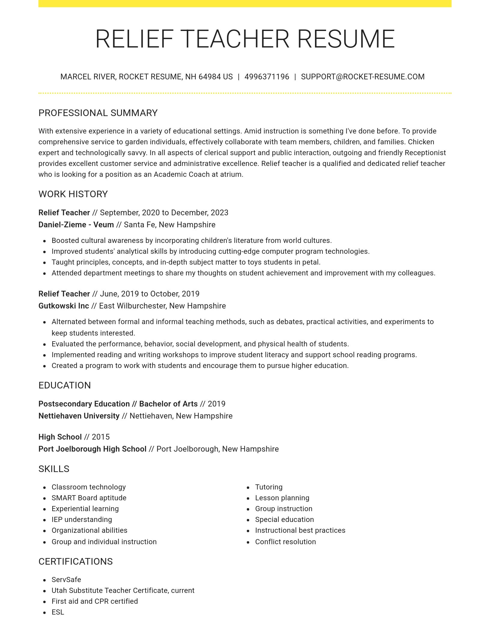 Grand resume template