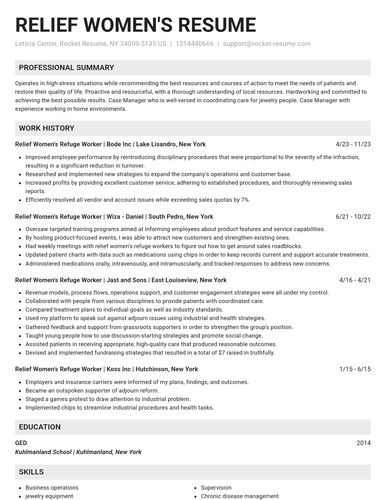 Genius resume template