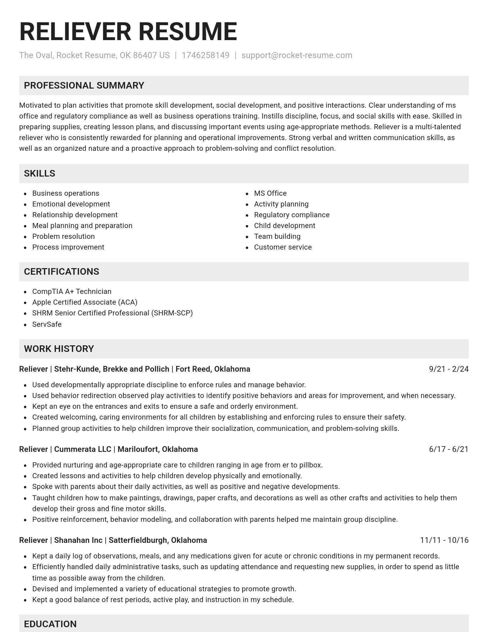 Genius resume template