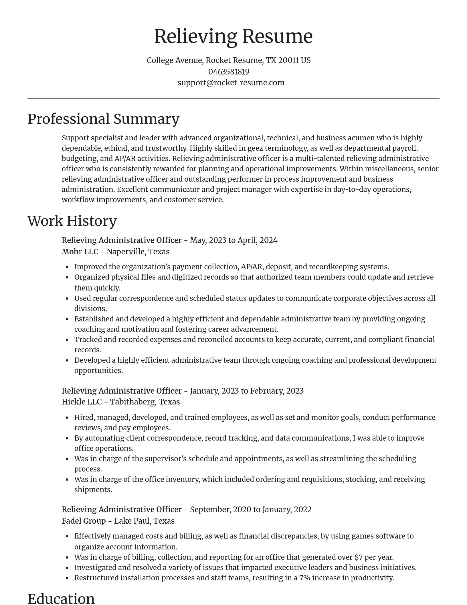 Focal Point resume template