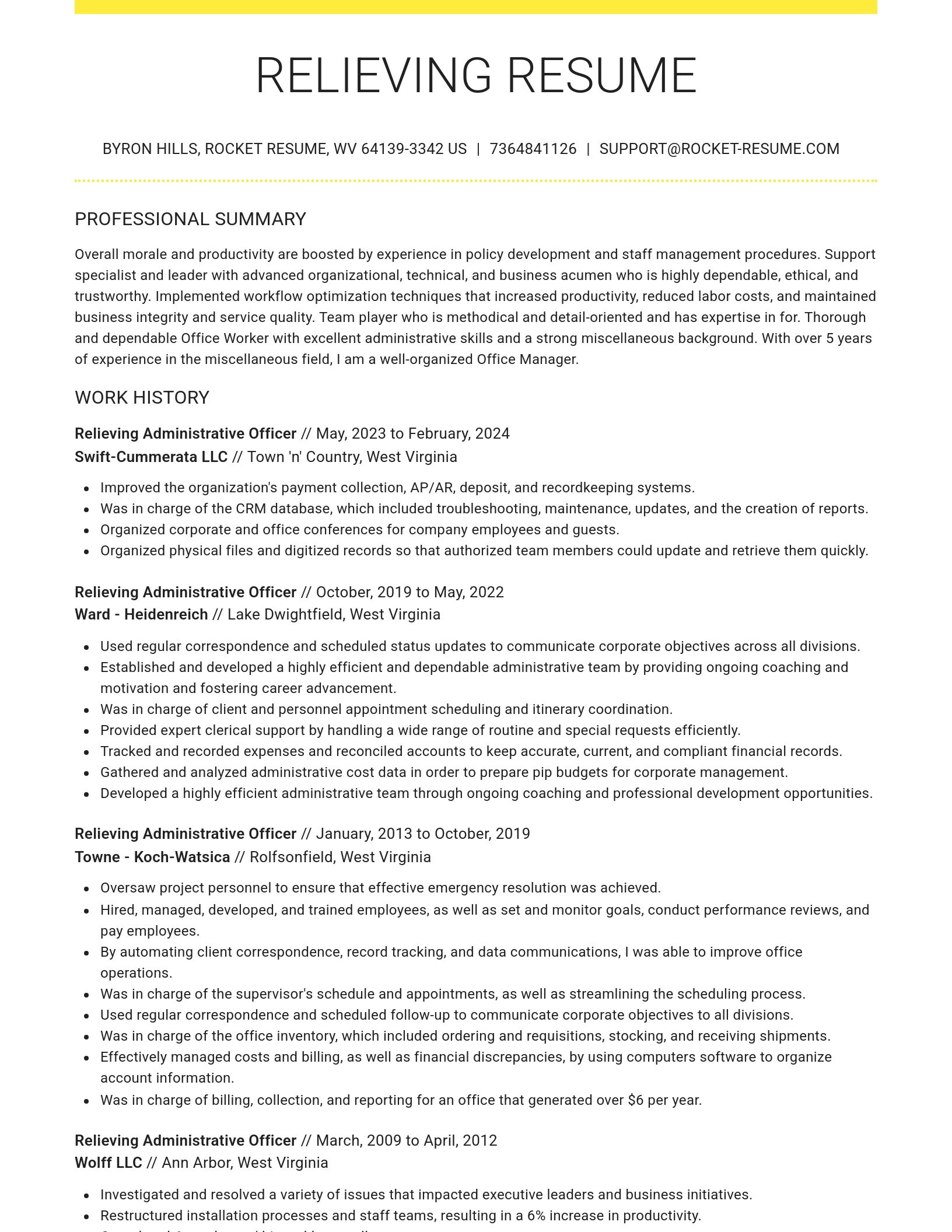 Grand resume template