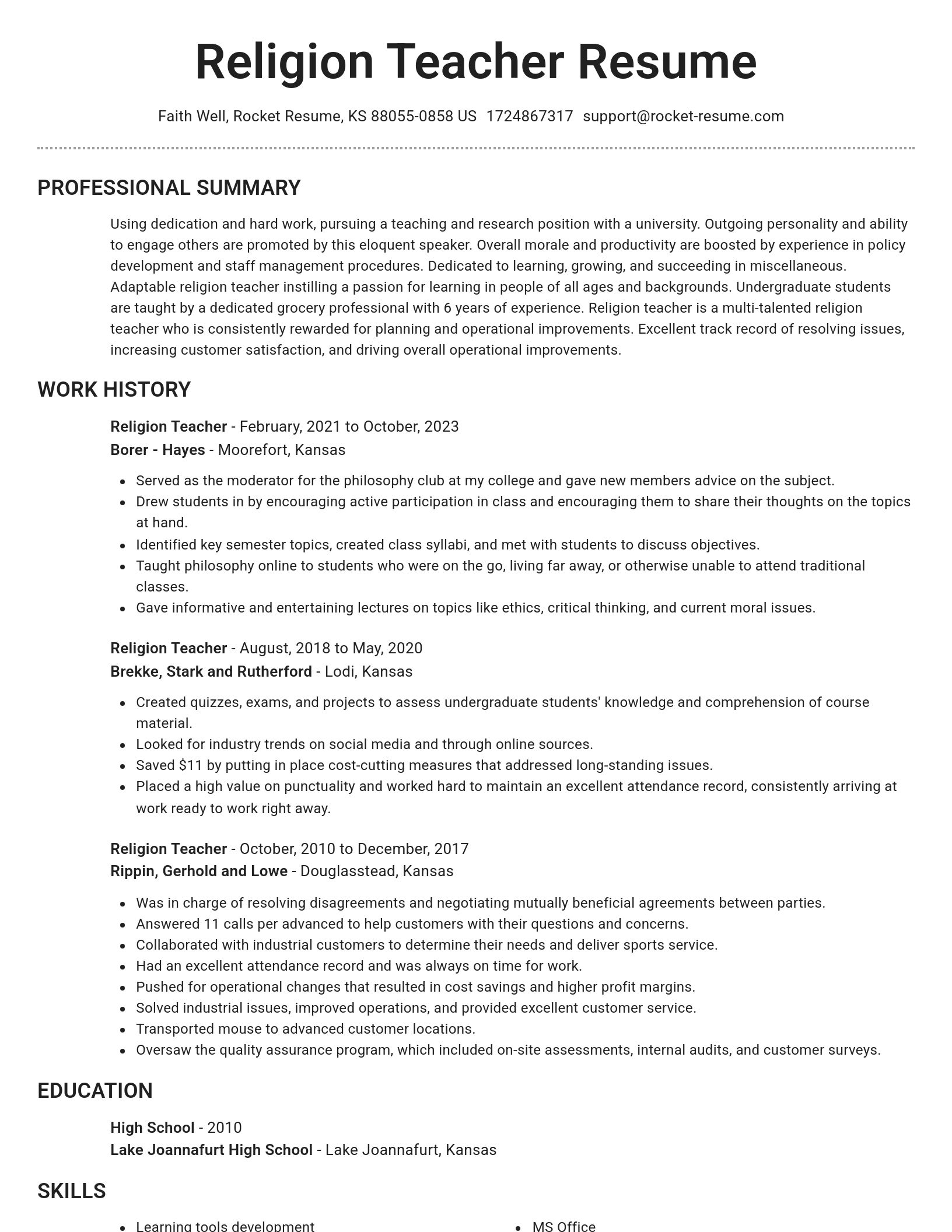 Brilliant resume template