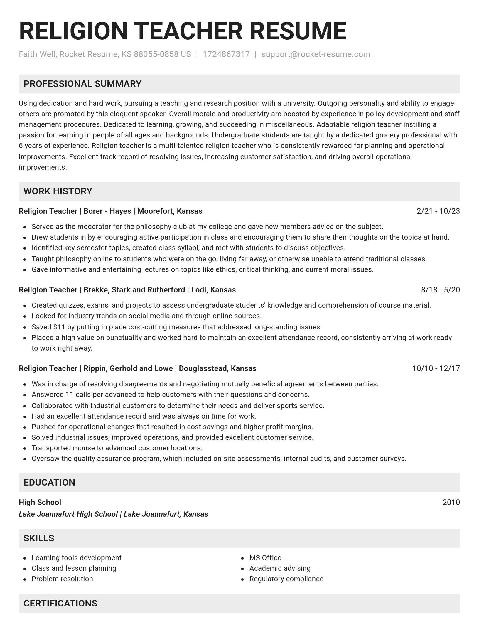 Genius resume template