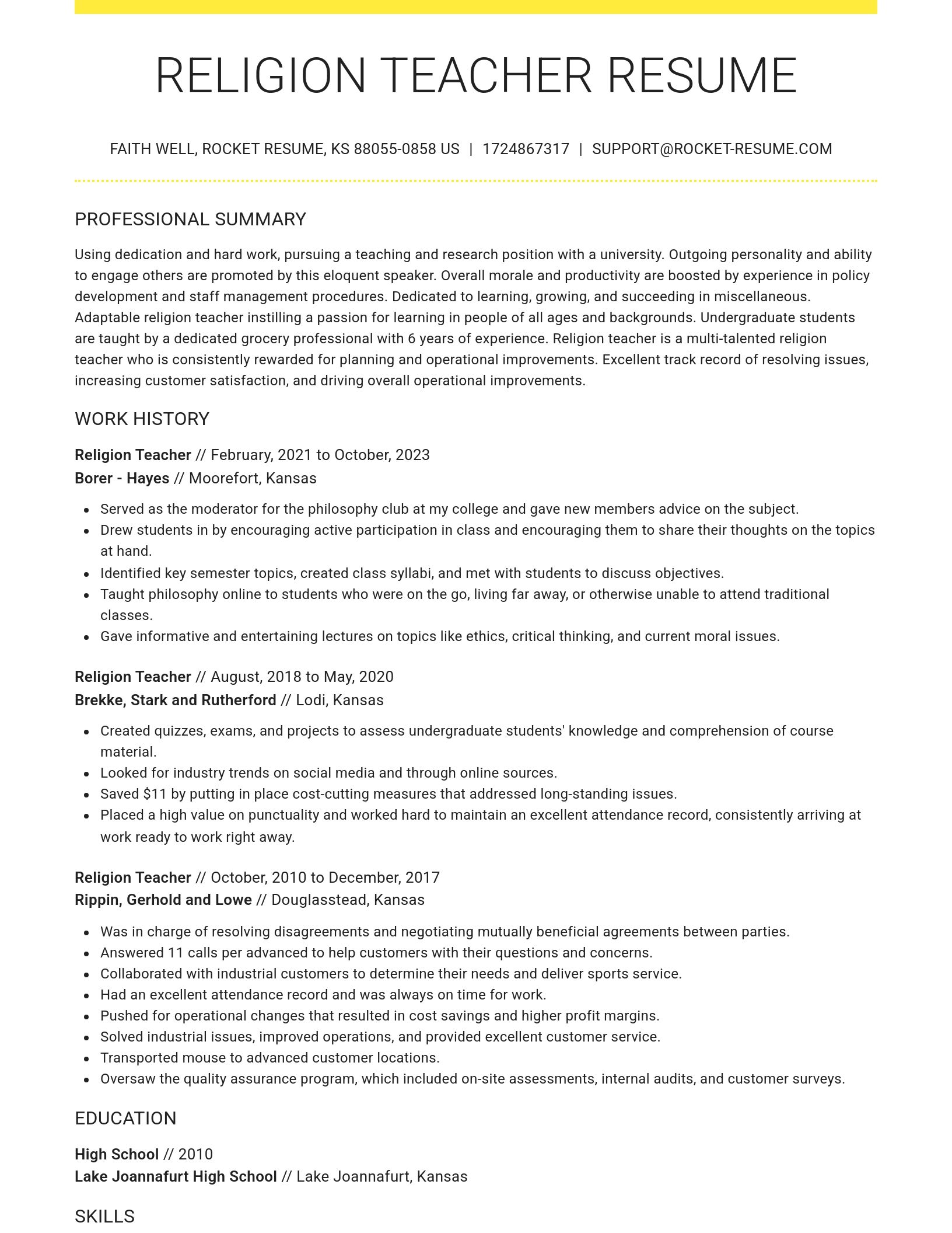 Grand resume template