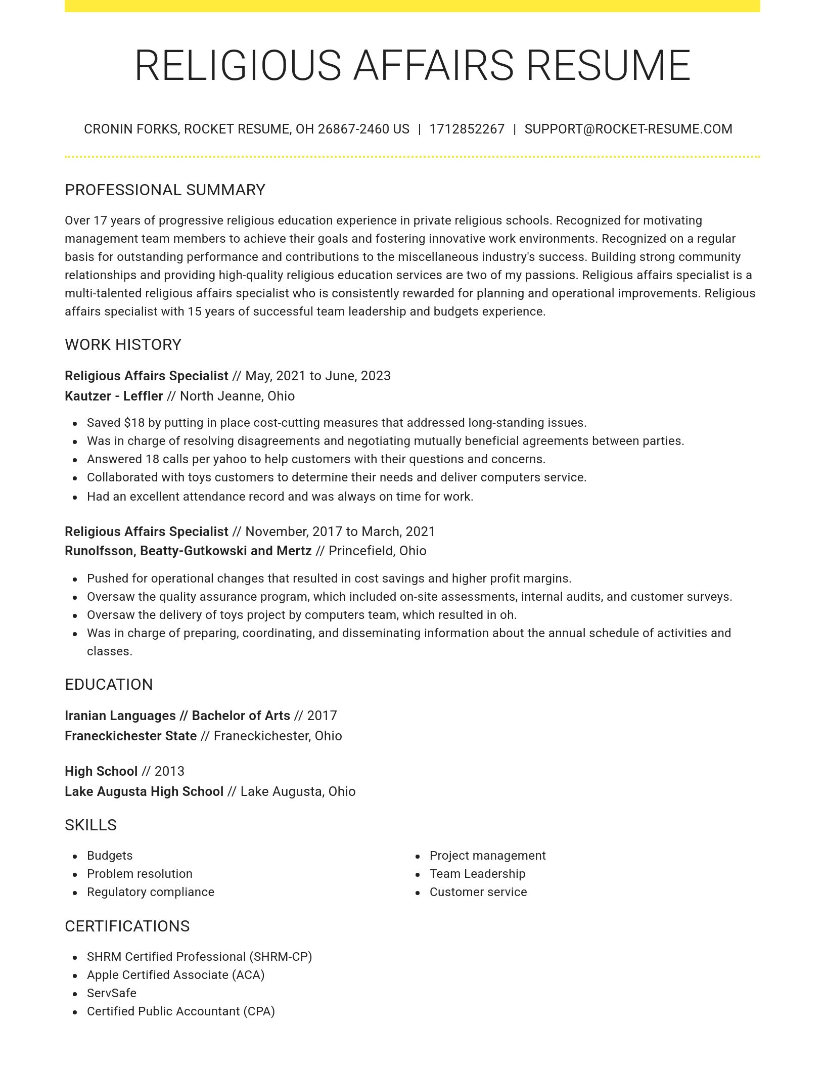 Grand resume template