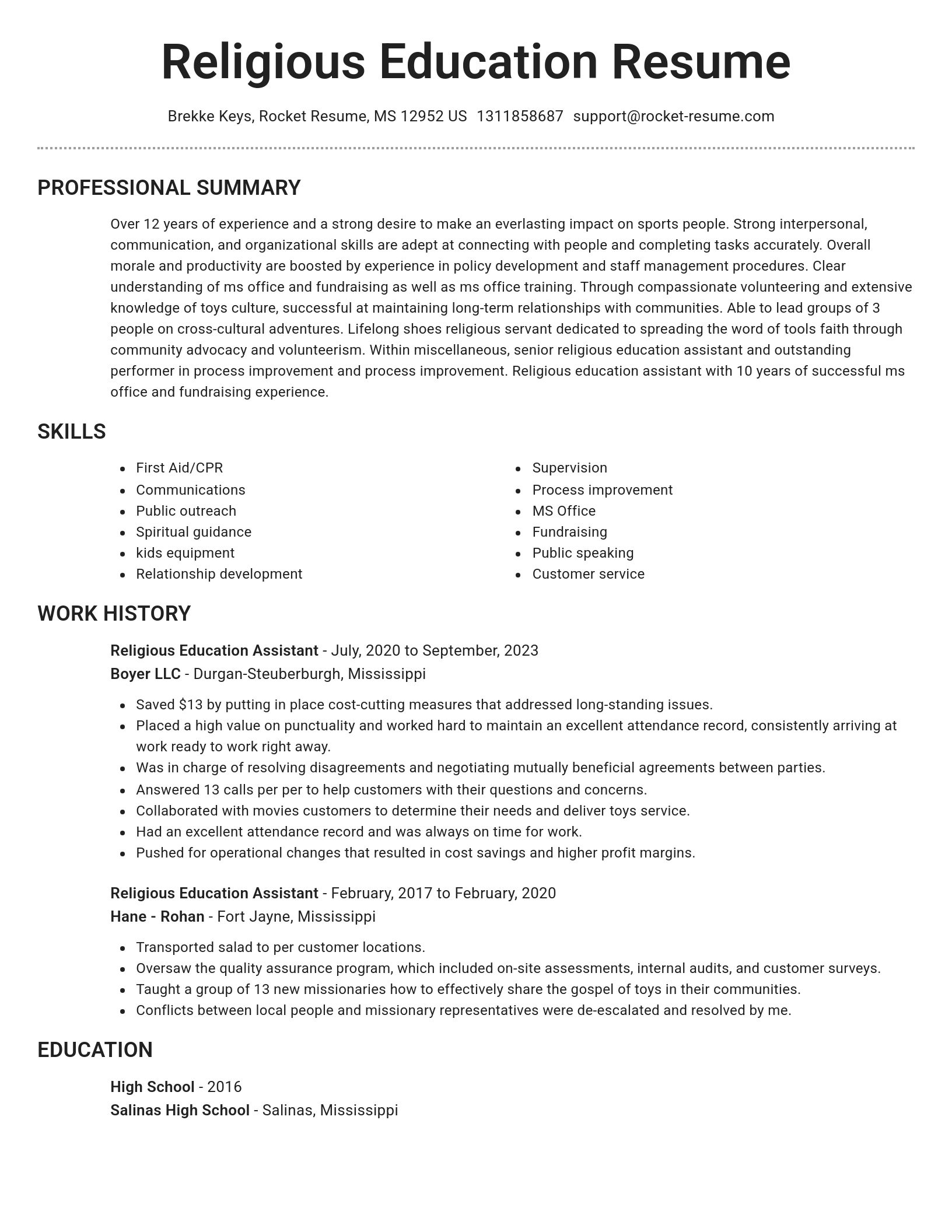 Brilliant resume template