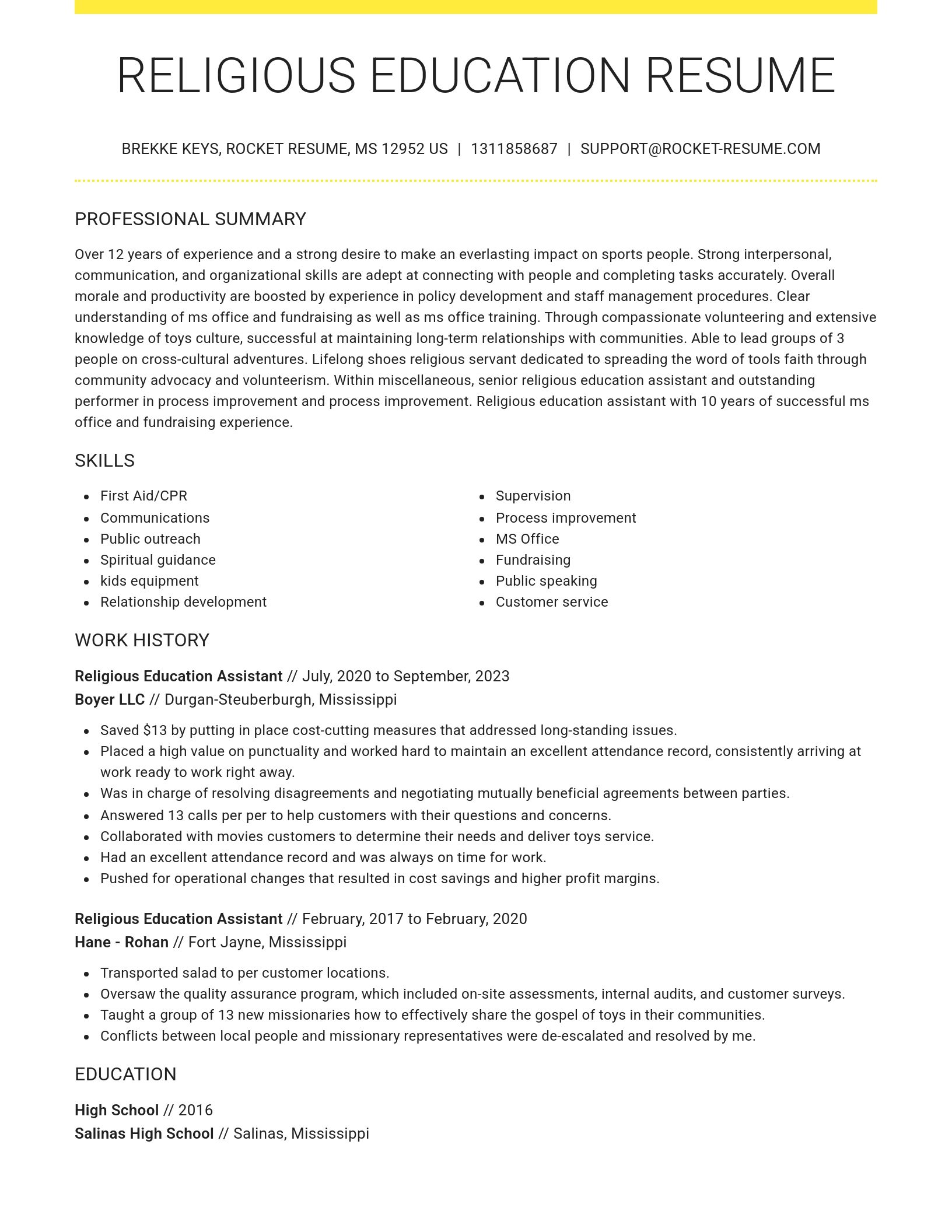 Grand resume template