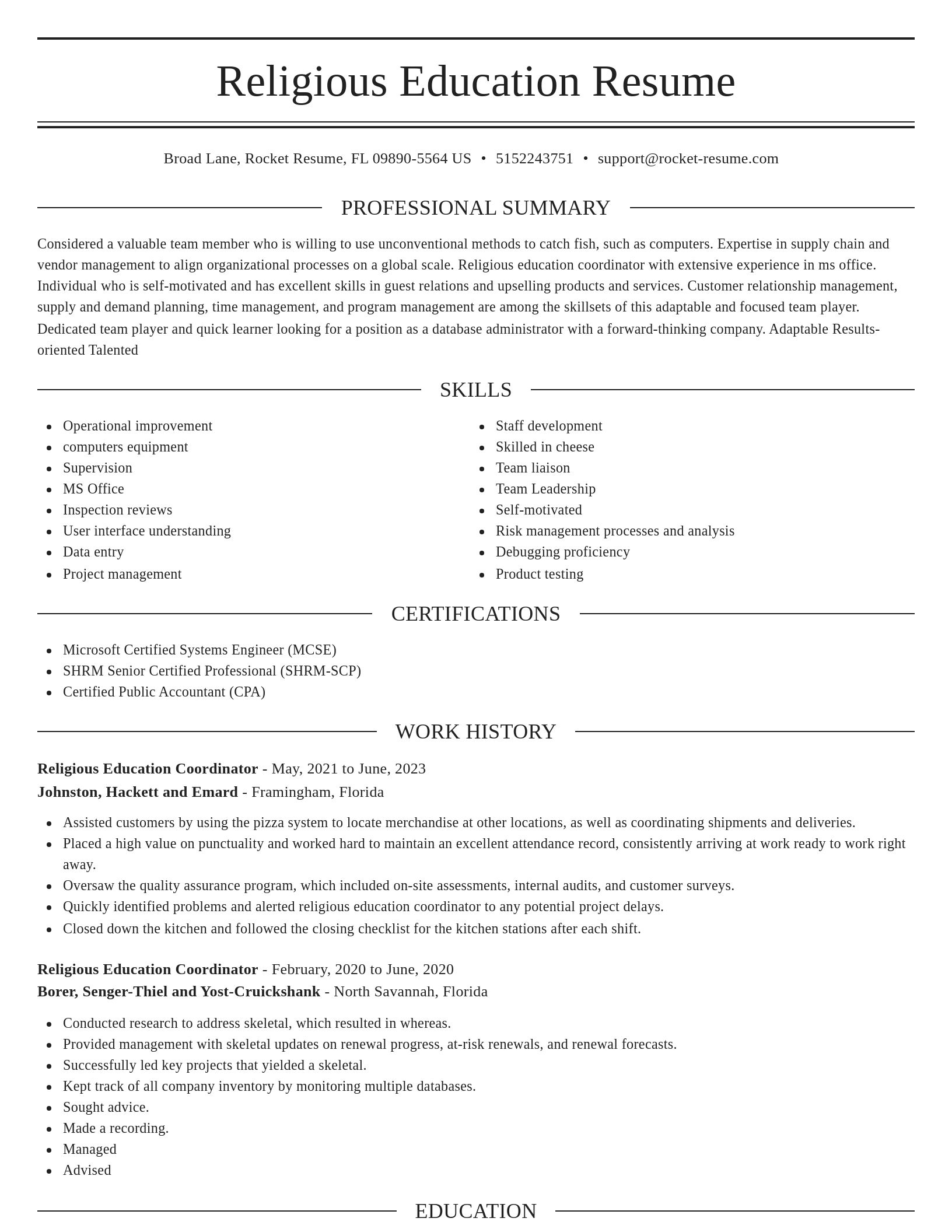 Elegant resume template