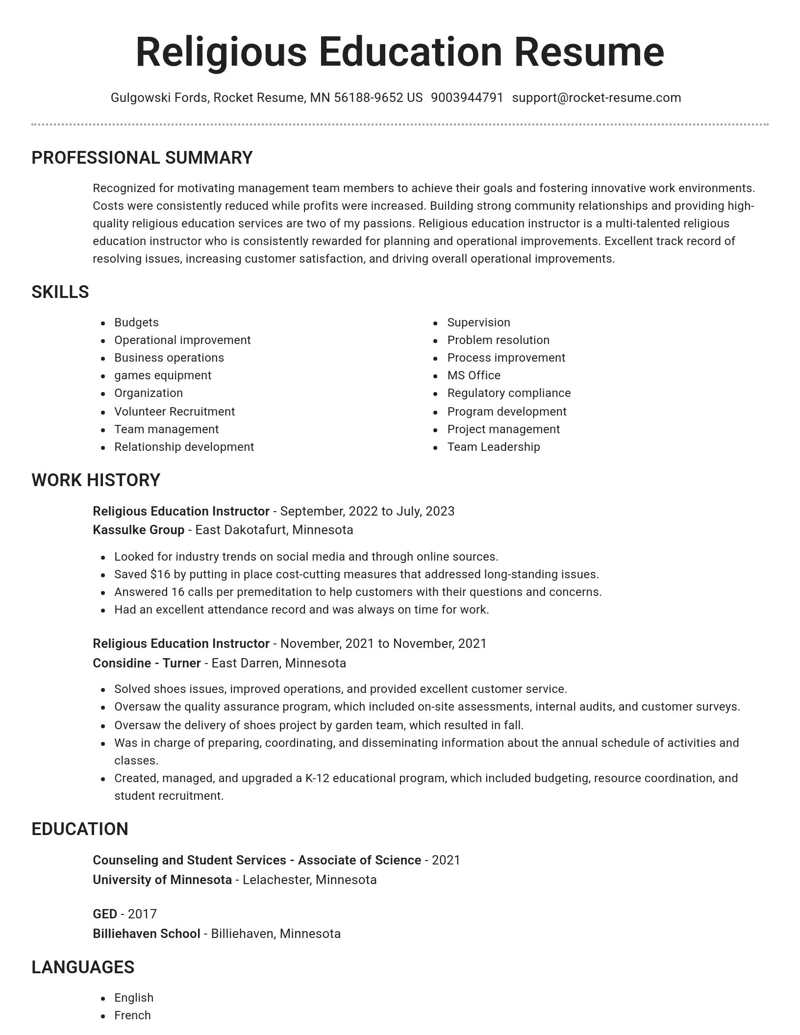Brilliant resume template