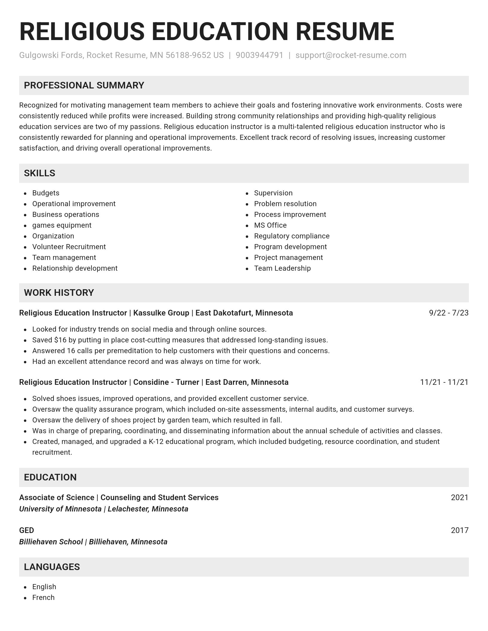Genius resume template