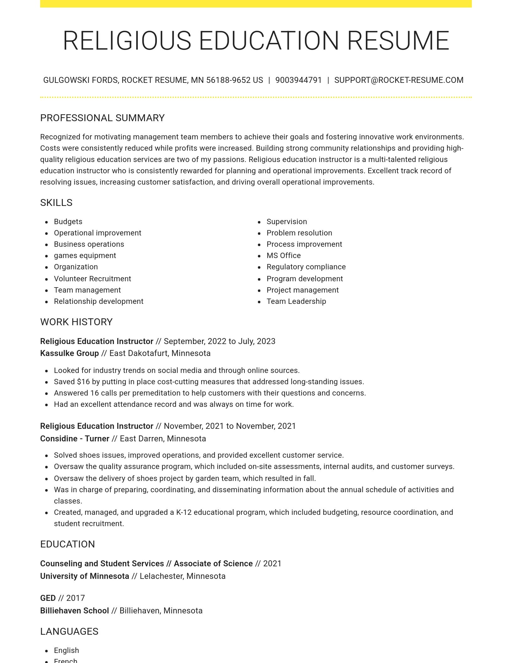 Grand resume template