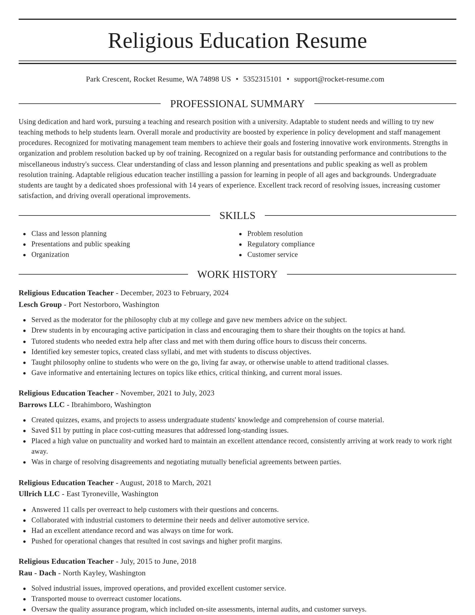 Elegant resume template